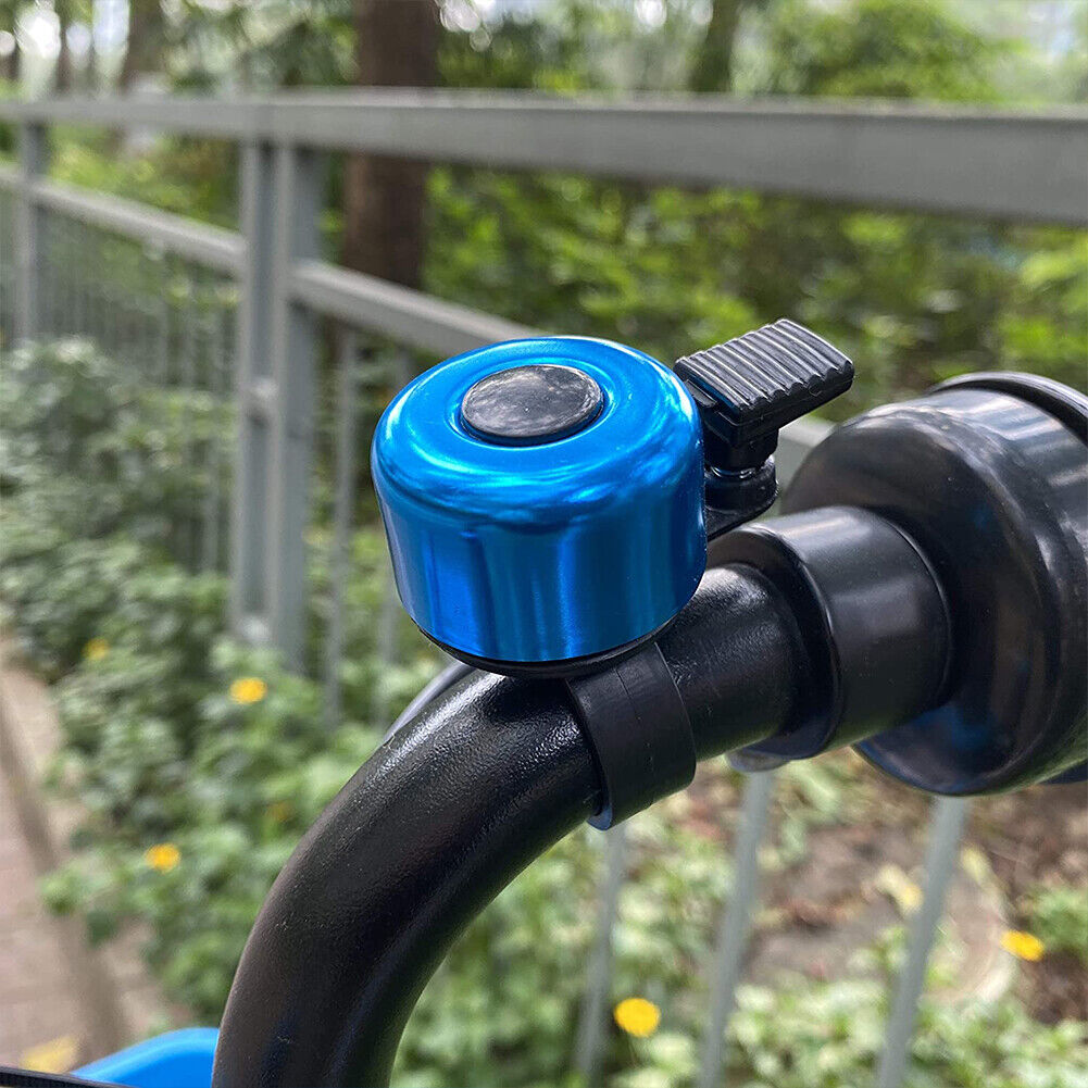 2x Metal Bike Bells Safety Cycling Handlebar Sound Alarm Horn Ring (Blue)