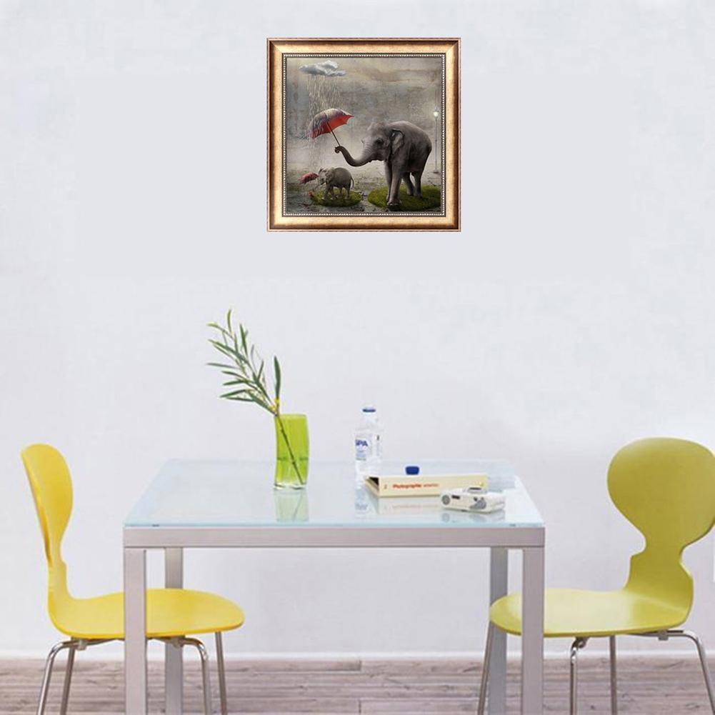 Elephant Painting Embroidery DIY Craft 5D Diamond Mosaic Cross Stitch Kit