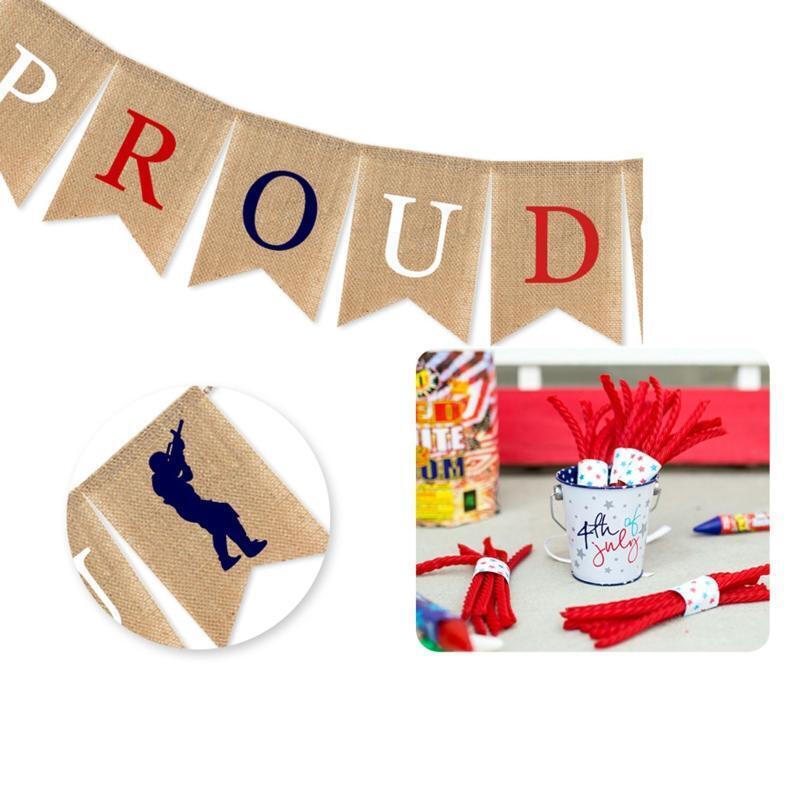We Are So Proud of You Banner Patriotic Soldier Army Party Decorations