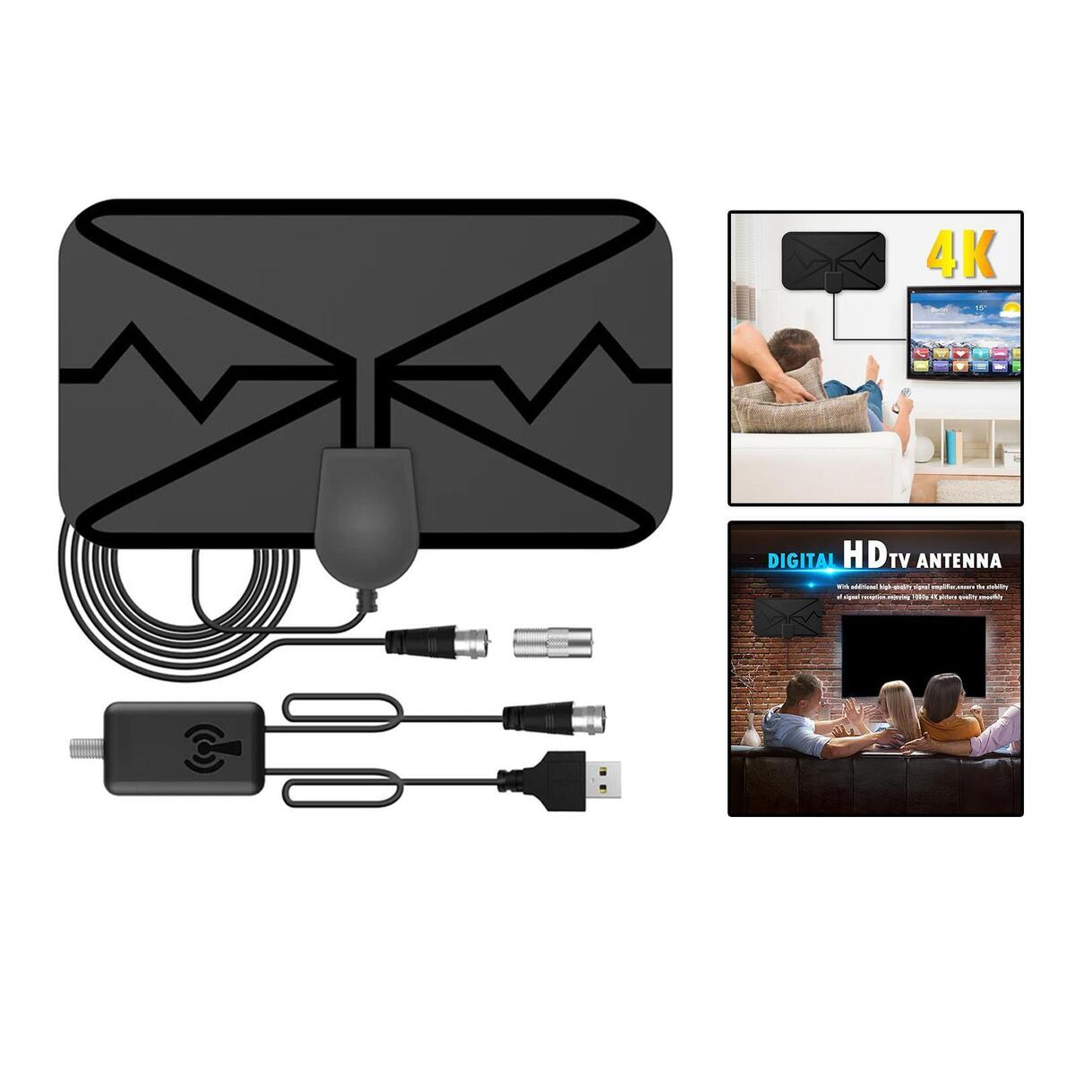 Indoor 4K TV Antenna 3600 Miles Aerial with Amplifier Signal Booster Premium