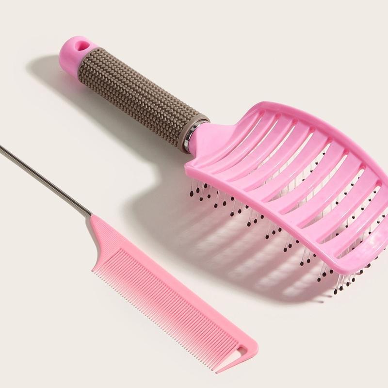 2pcs Detangling Hair Brushes Hollow Out Wet Dry Detangler Scalp Massage Comb