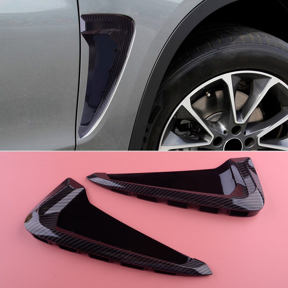 Side Marker Fender Air Wing Vent Trim Cover Fit For BMW X5 F15 X5M F85 14-2018
