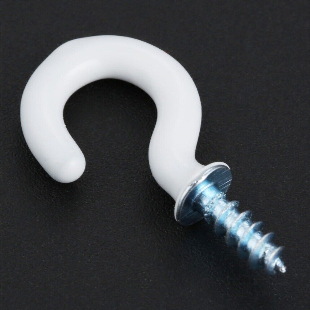 50Pcs 0.94" Strong Sharp Vinyl Coated Ceiling Hooks Space-saving Household Item