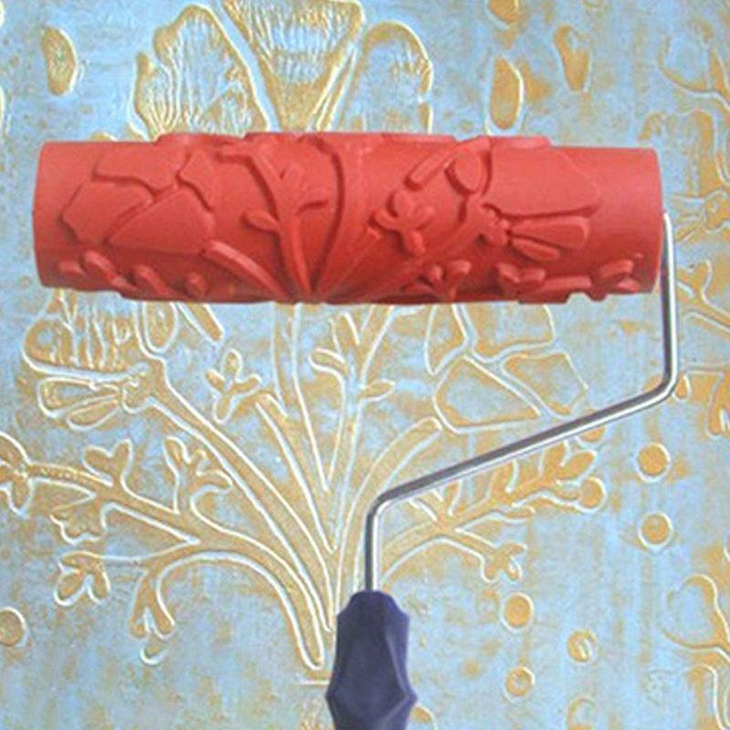 Decorative Rubber Roller DIY Patterned Paint Roller Decorative Art Roller