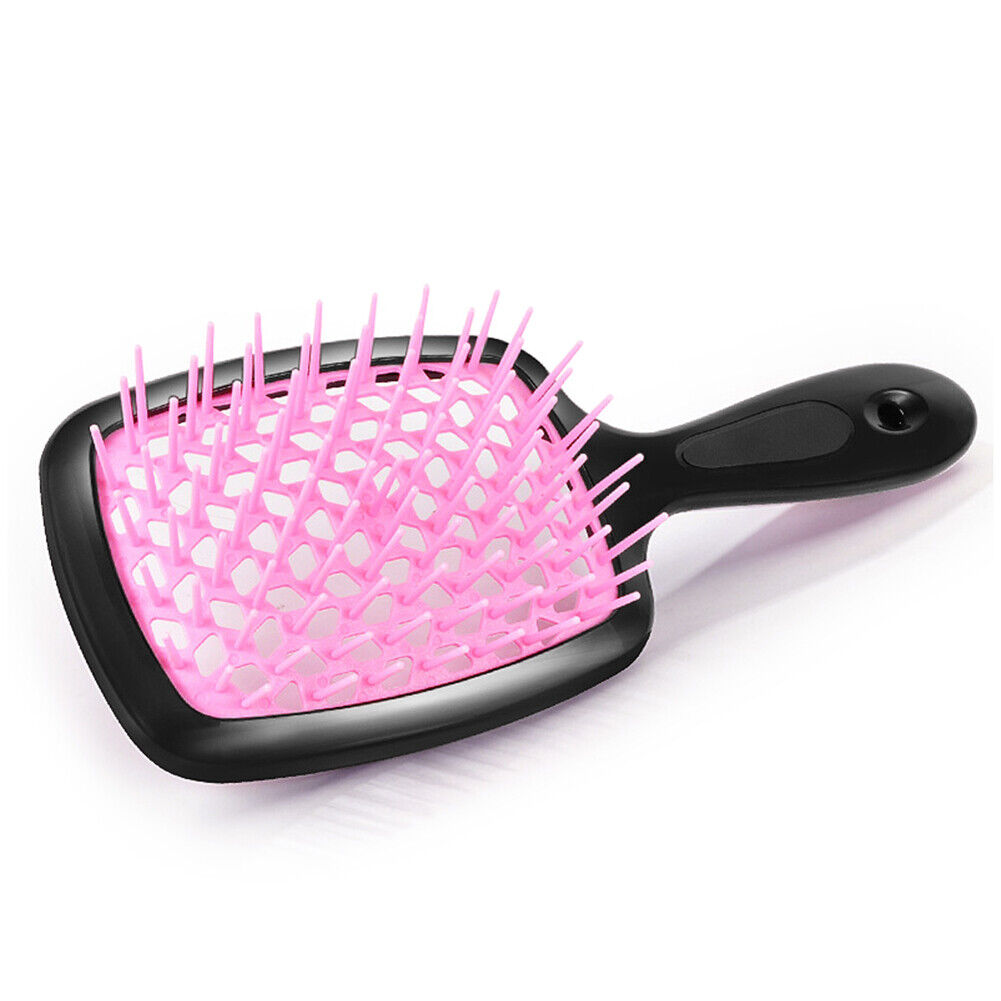 Hollow Airbag Massage Comb Straight Curly Hair Care Styling Brush (Pink)