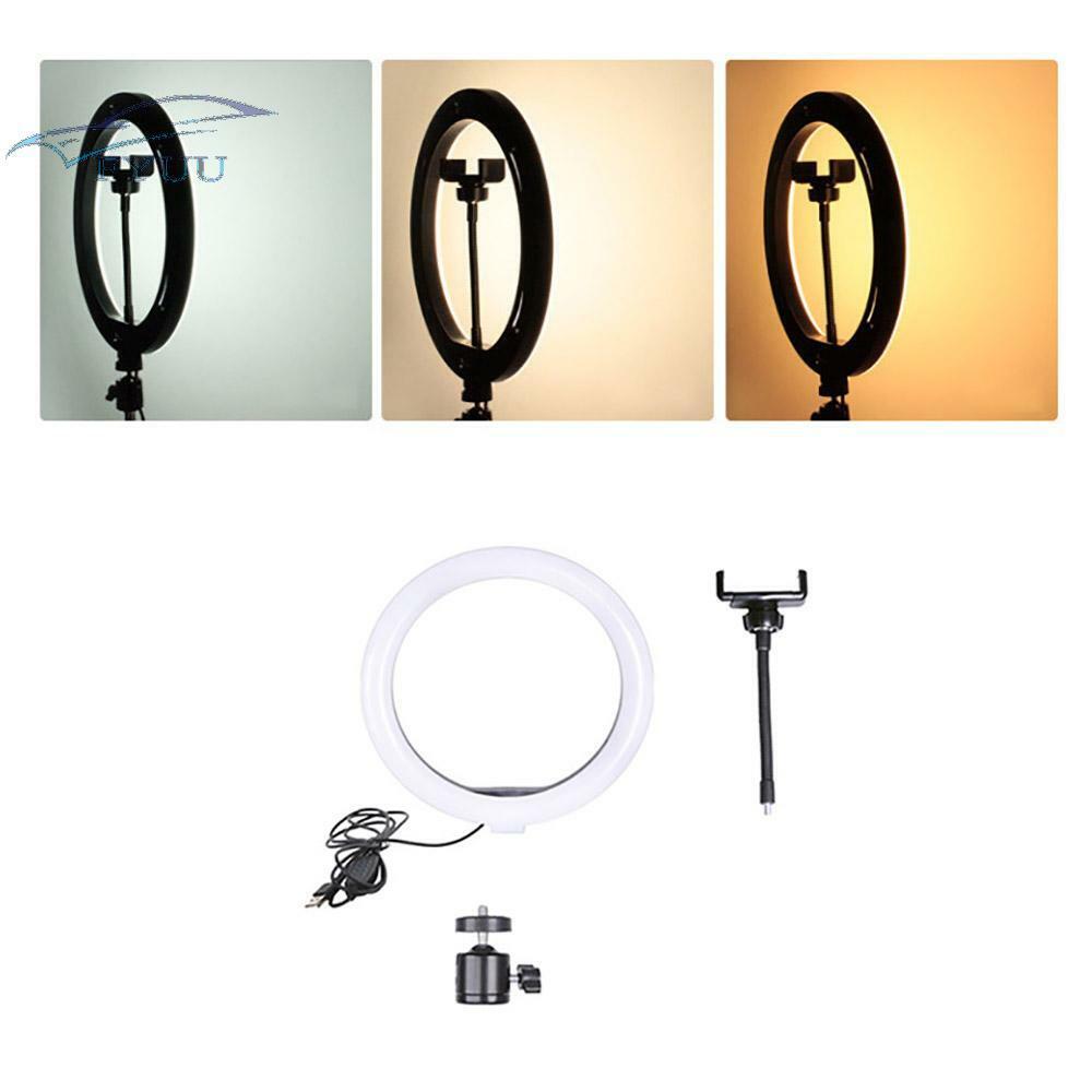For Video Live Streaming Makeup Selfie 10 inch USB Plug Ring Light 3 Light Modes