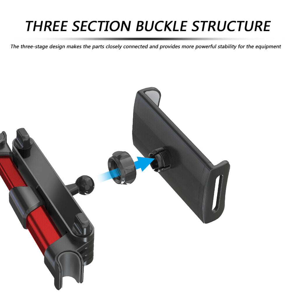 Stretch Car Headrest Phone Holder 360 Rotation Back Seat Bracket (Red)