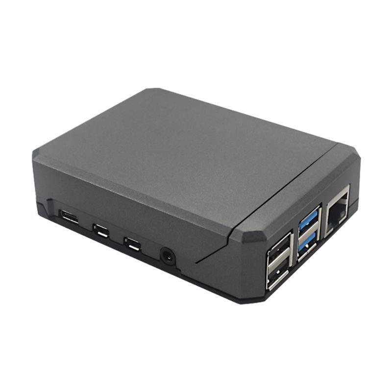 Raspberry Pi 4 Case Aluminum Metal Shell Sliding Magnetic Cover Passive Cooling