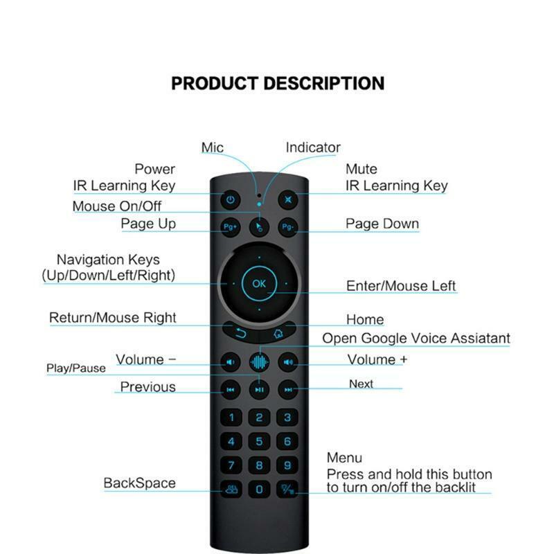 Wireless Remote Control G20BTS Smart Voice Air Mouse for Android TV Box
