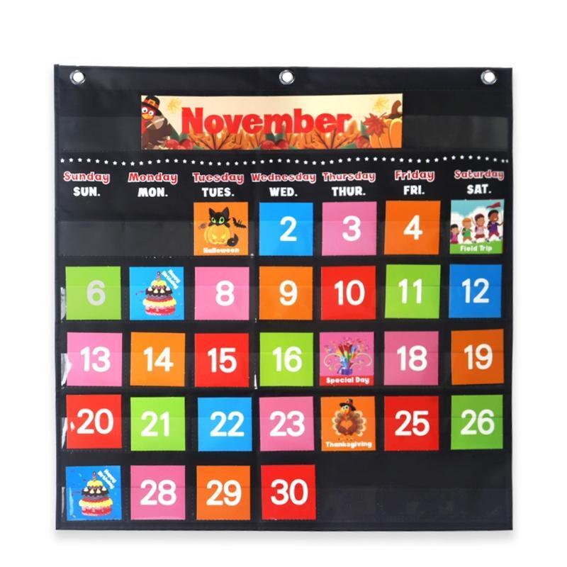 Weather Pocket Chart Classroom Monthly Calendar for Homeschool Early Learning