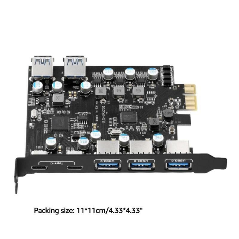 PCI-E to USB 3.0 7-Port (5 USB C+ 2 USB A )Slot Expansion Card PCI E USB Card