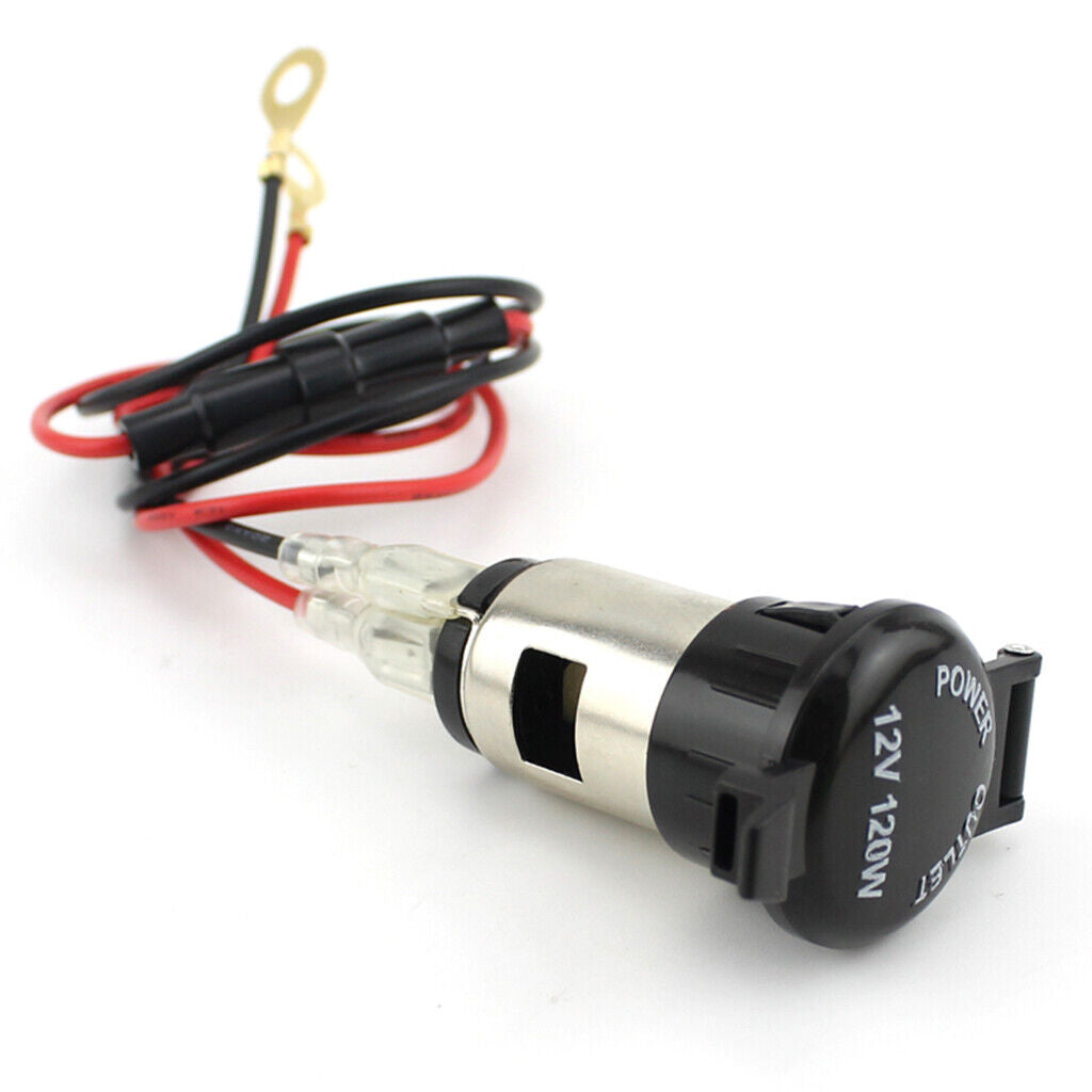 12V Waterproof  Motorcycle  Car Cigarette Lighter Socket Plug
