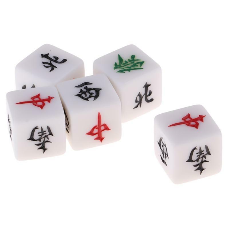 Pack of 10 Position Dice Mahjong Set Acrylic Dices Entertainment Games Dice