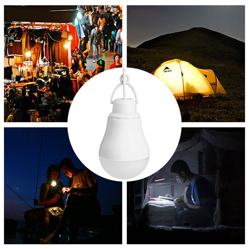 LED Bulb Dormitory Energy Saving Light USB Emergency Outdoor Lamp (White)