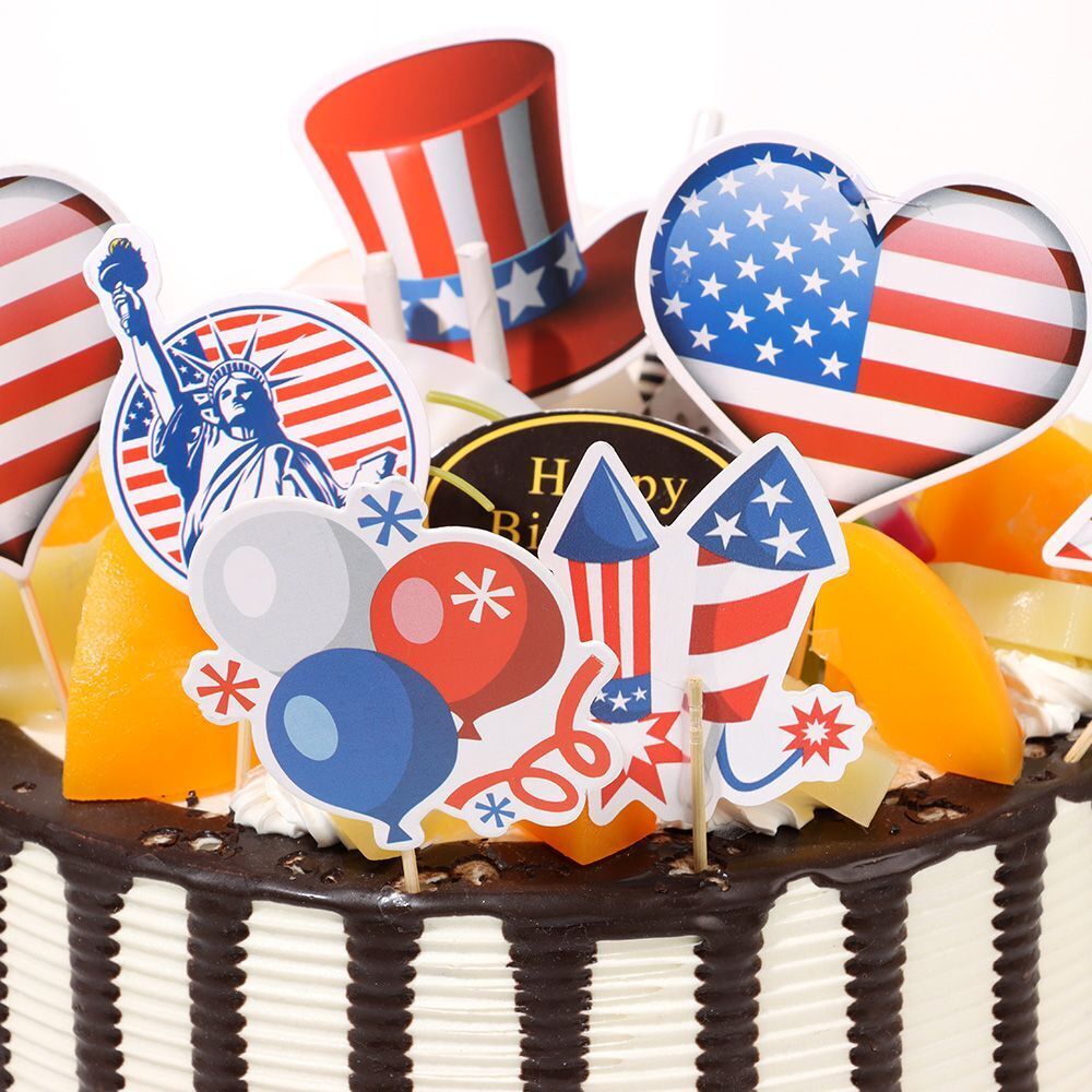 Accessory Stand Flag Independence Day Cake Decoration Cake Topper 4th of July