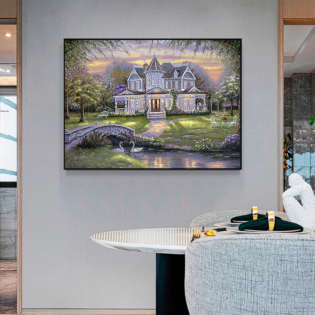 Square Diamond Painting 5D DIY Country Villa Full Drill Rhinestone Picture
