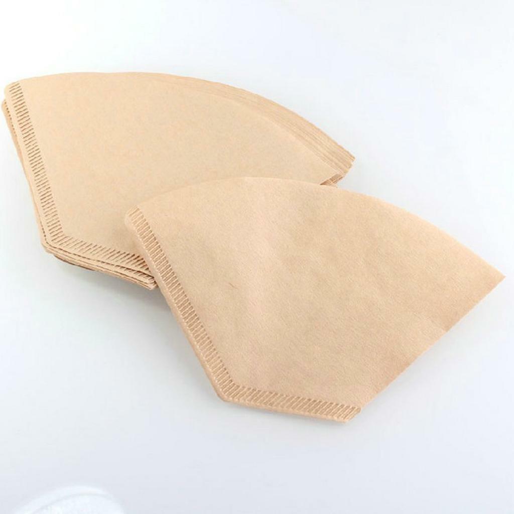 100 Pieces Coffee Filter Paper #4 for 2-4 Cups Coffee Makers Unbleached