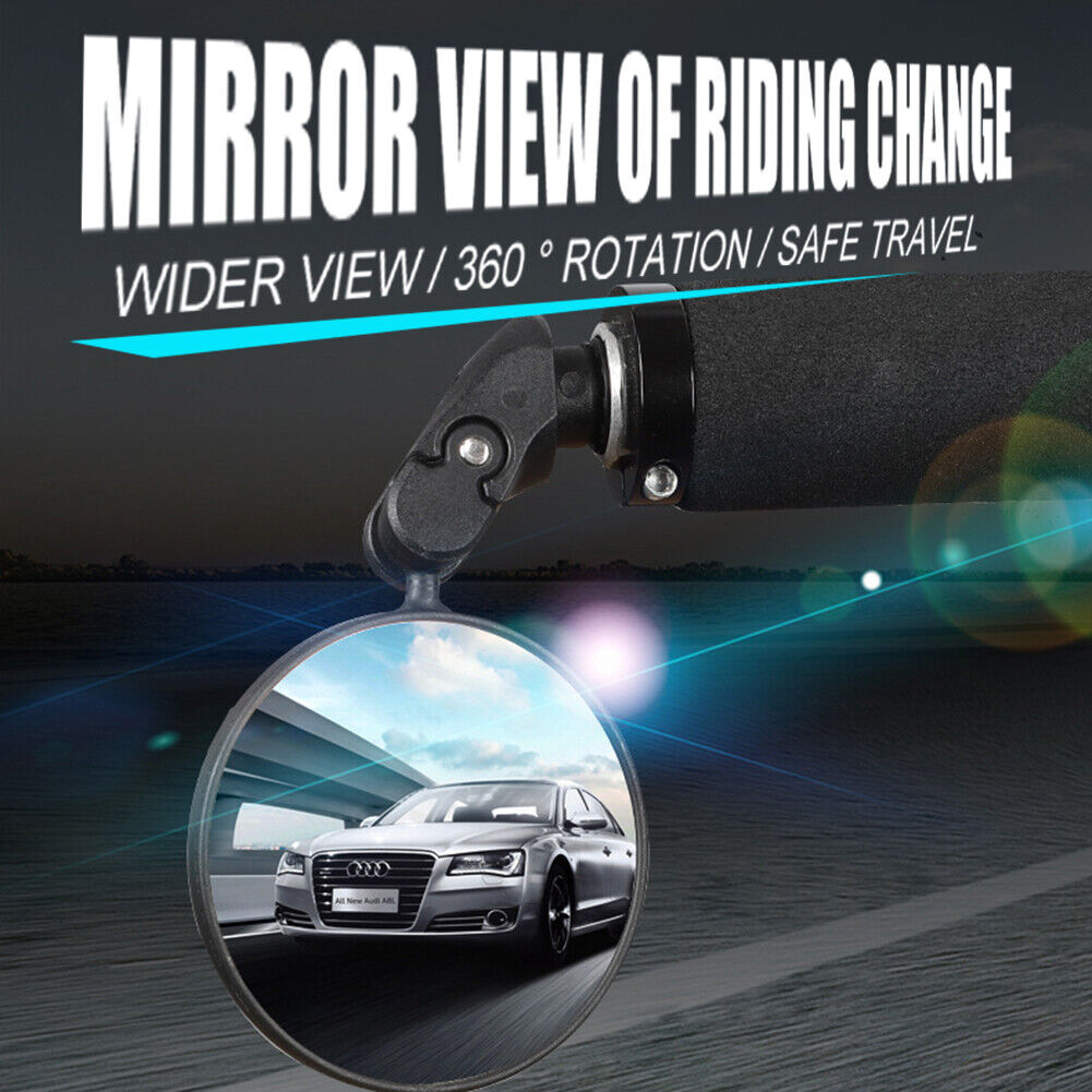 Foldable Bicycle Handlebar Convex Reflector MTB Road Bike Rearview Mirror
