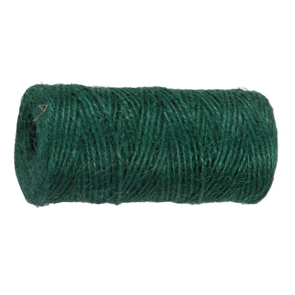 2 Roll 100m Jute Cord String Crafts DIY Gift Wrapping Twine Rope Red & Green