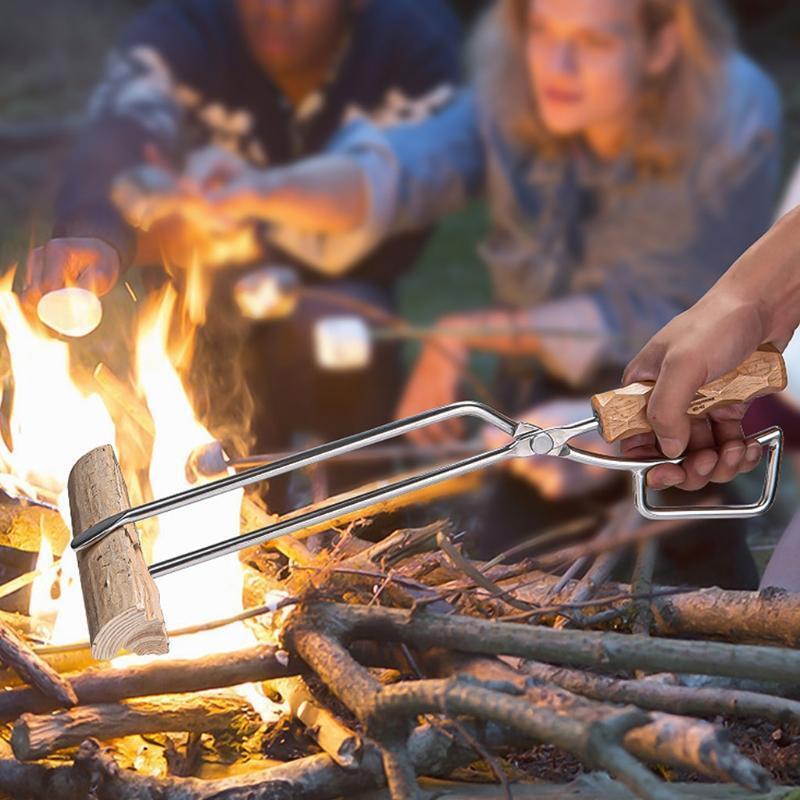 BBQ Tool Charcoal Tongs Charcoal Fire Shears Outdoor Tongs Clip