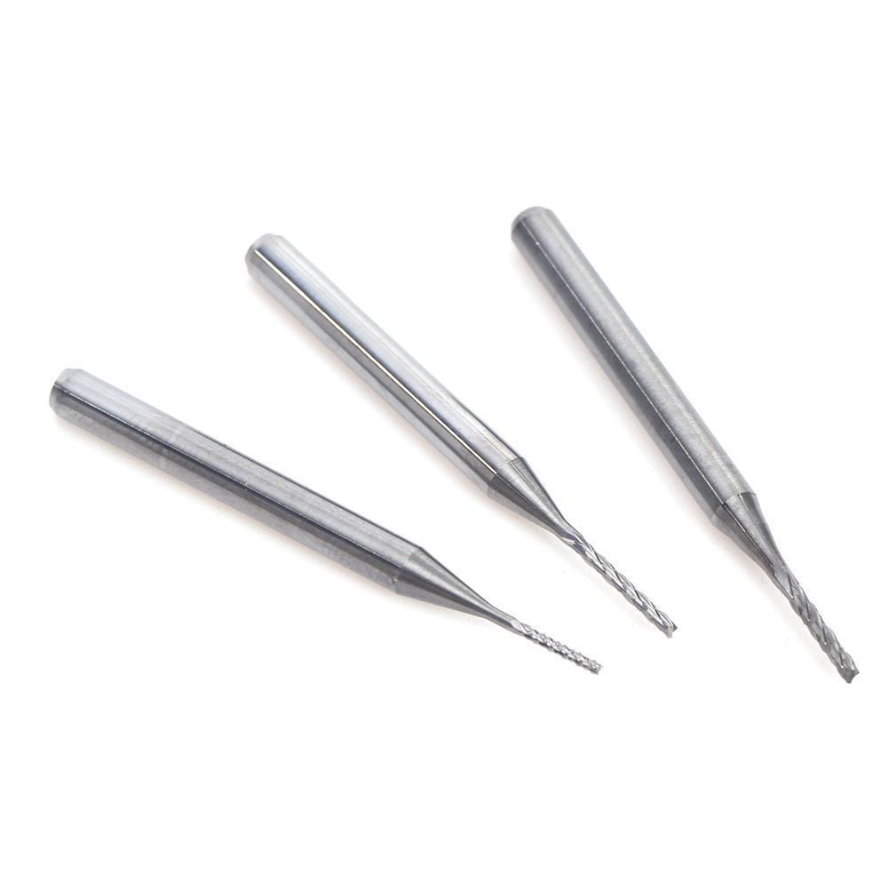 10Pcs/Box 1/8 Inch 0.8-3.17mm PCB Engraving Cutter Rotary CNC End Mill