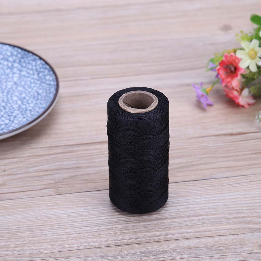 DIY 260m 150D/16 Flat Wax Line Thread Hand Stitching Sew Craft Tools(Black)