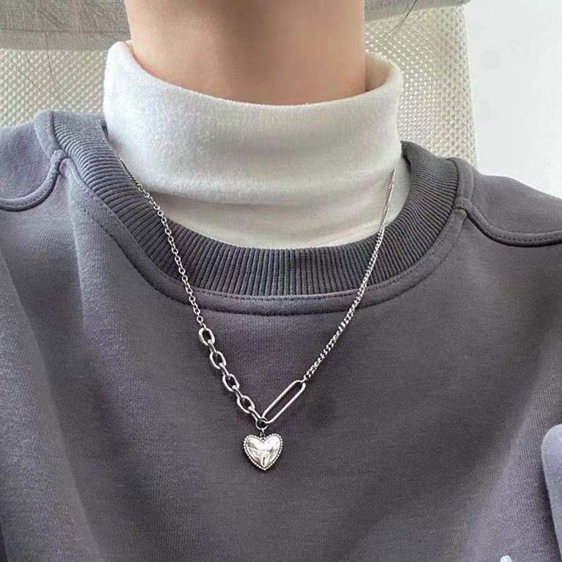 Love Necklace Ins Cold Wind Simple Hip-hop Non-fading Necklace Collarbone Chain