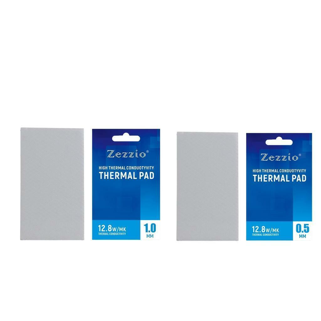 2x Thermal Pad 12.8 W/mK Thickness of 0.5mm+1mm Soft  Laptop Heatsink