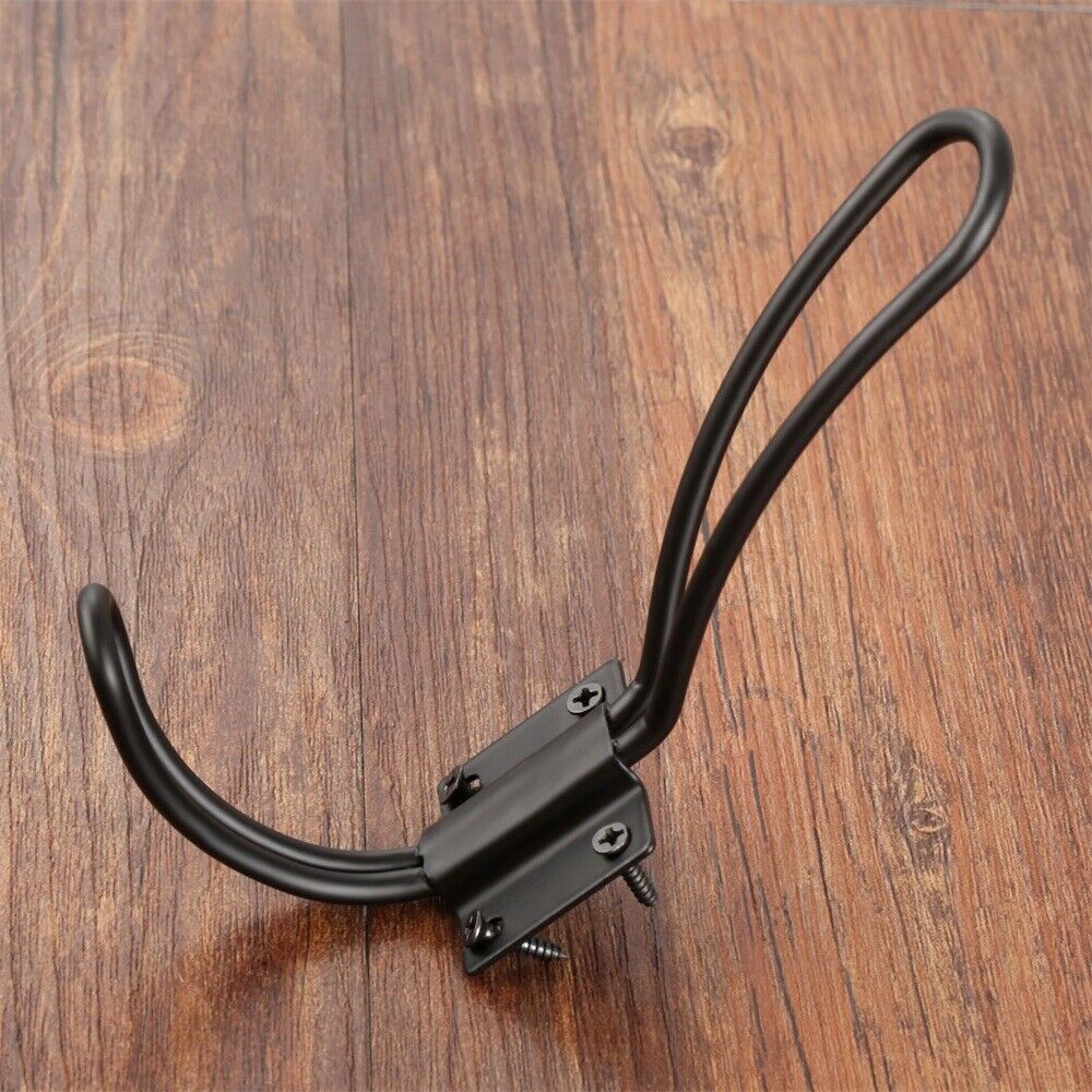 Black Zinc Alloy Clothing Hook Coat Clothes Hat Towel Organizer Wall Door Hanger
