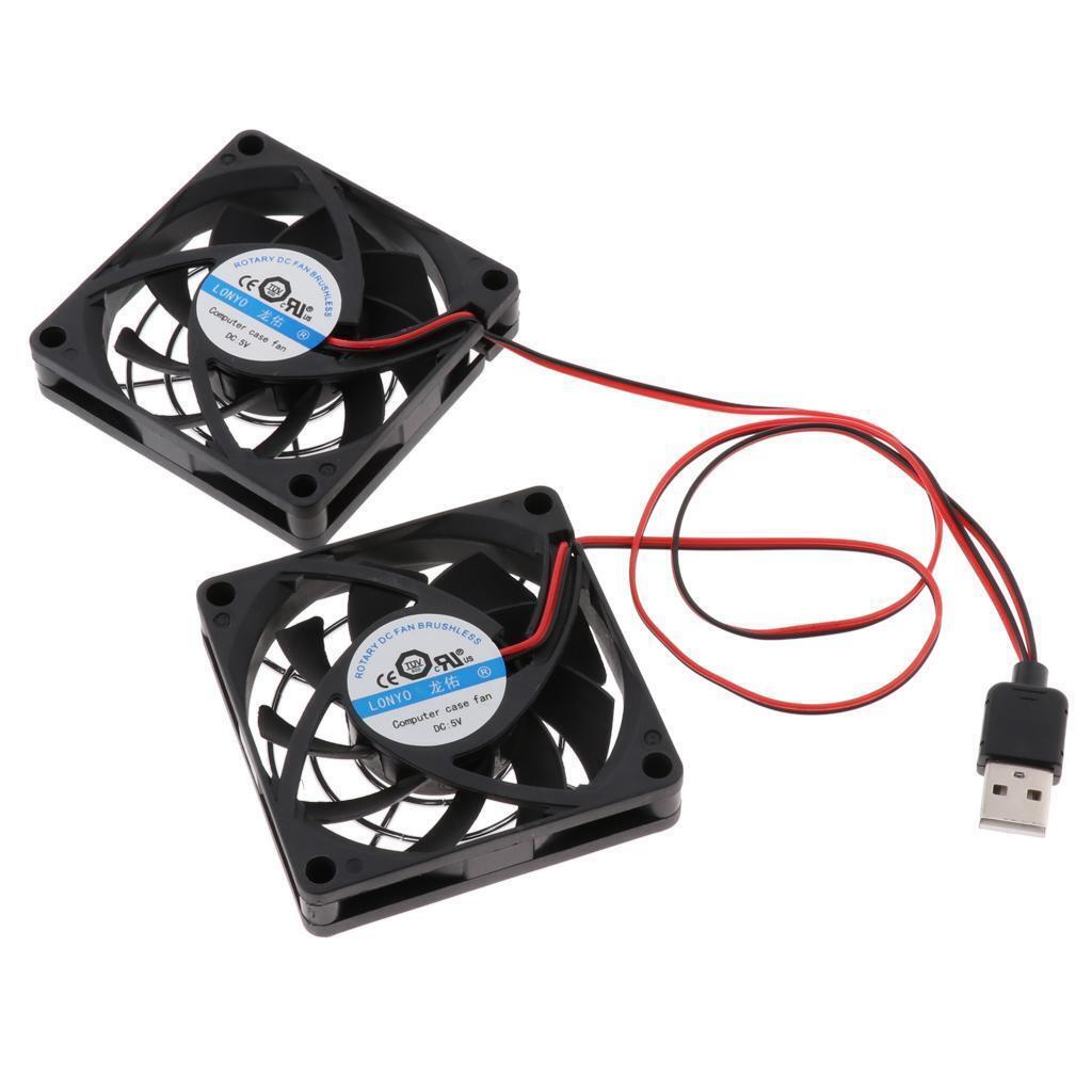Laptop Desktop Computer Fan USB Port Router Radiator Heatsink Cooling System