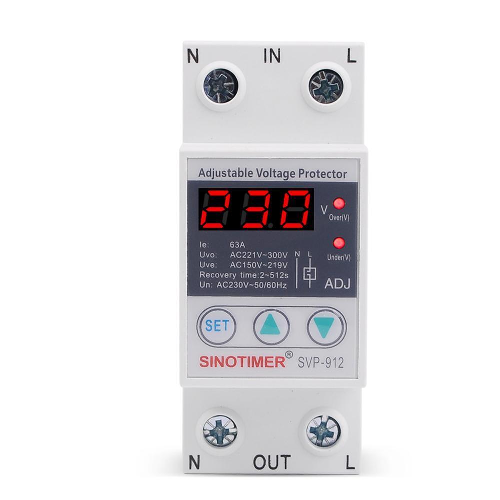 SVP-912 Overvoltage Undervoltage Protective Device Protector Relay (63A)