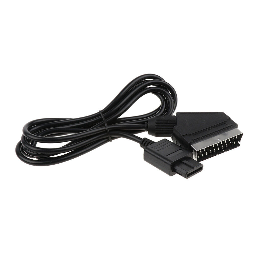1.8m PVC RGB Scart Video AV Cable for N64 NGC  SNES