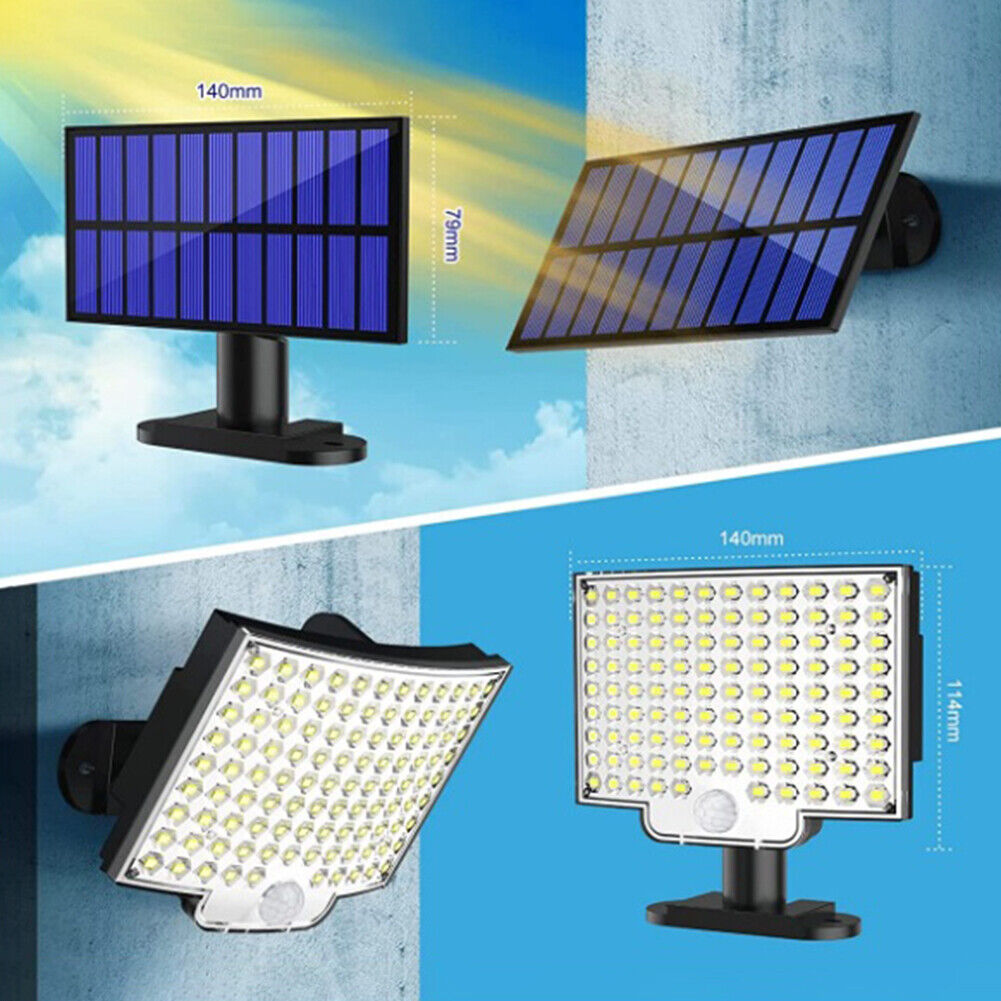 LED Solar Light PIR Motion Sensor 3 Modes Outdoor Street Wall Lamp (106LED)