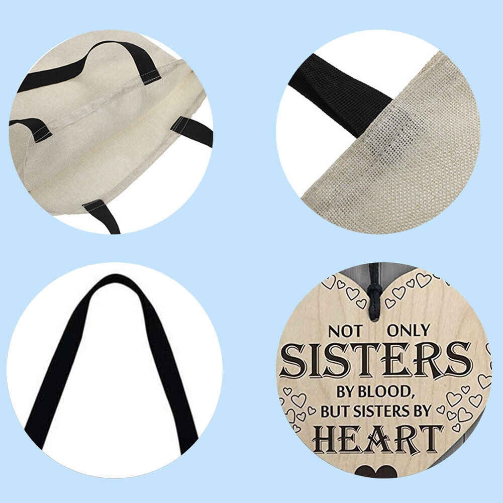 Sisters love letters Printed Shoulder Shopping Casual Large Tote Handbag