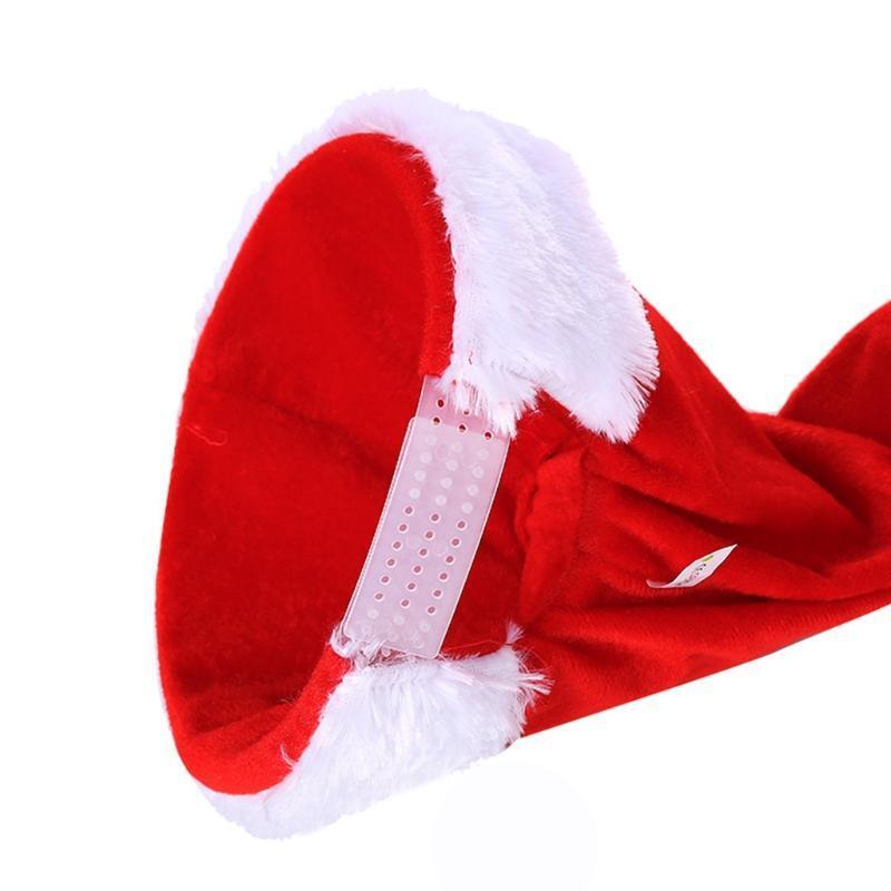 Christmas Hat Singing Dancing Plush Santa Cap Holiday Props Xmas Party Decor