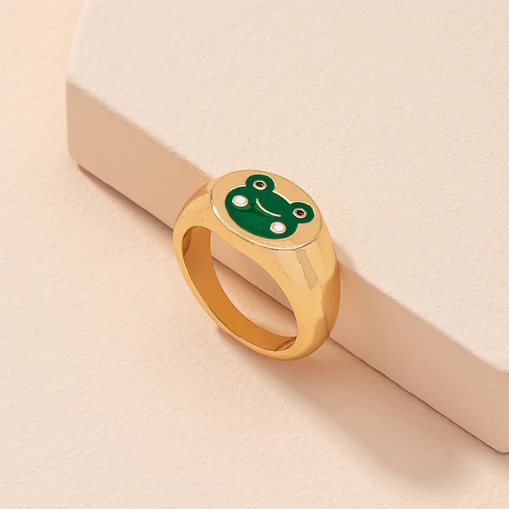 Fashion Cute Fairy Tale Simplicity Frog Cartoon Animals Tail Ring Joint Ring