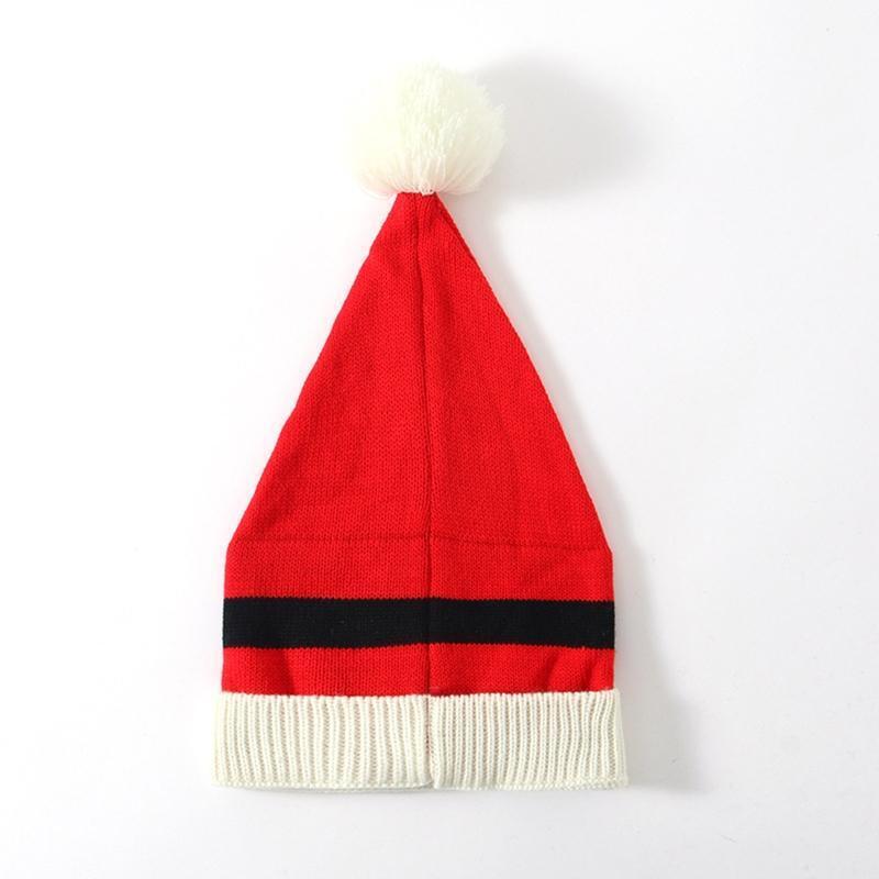 Christmas Santa Hat Knitted Santa Hat  Head Warmer Santa Beanie