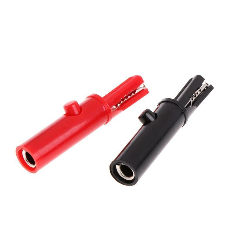 Insulated Safety Multimeter Test Leads Alligator Clips Electrical Mini Test