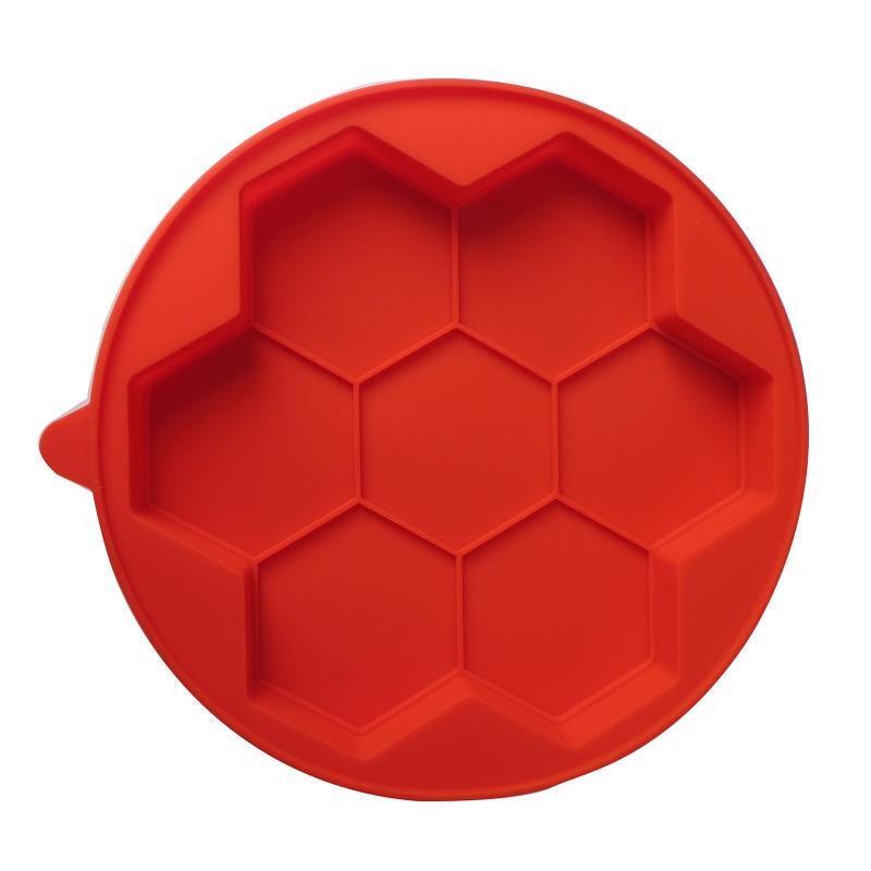 7 Grid Hexagonal Burger Press Mould Hamburger Patties Freezer Silicone Storage