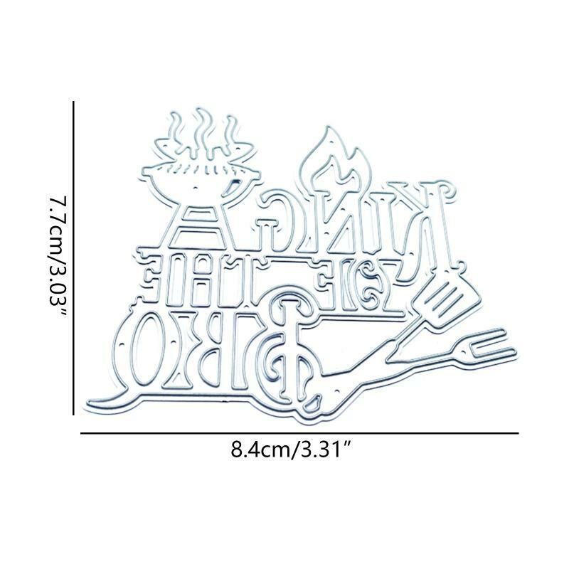 King of The BBQ Letter Metal Cutting Dies Embossing Stencil DIY Album Template