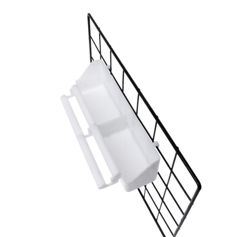 2 Pieces Bird Feeders for Cage Hanging Plastic Food Container with Perch
