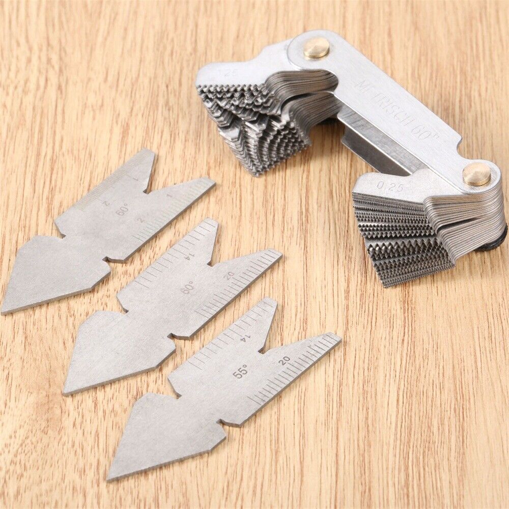 55&60° Metalworking Tooling Screw Pitch Center Gauge Business Inspection Measure