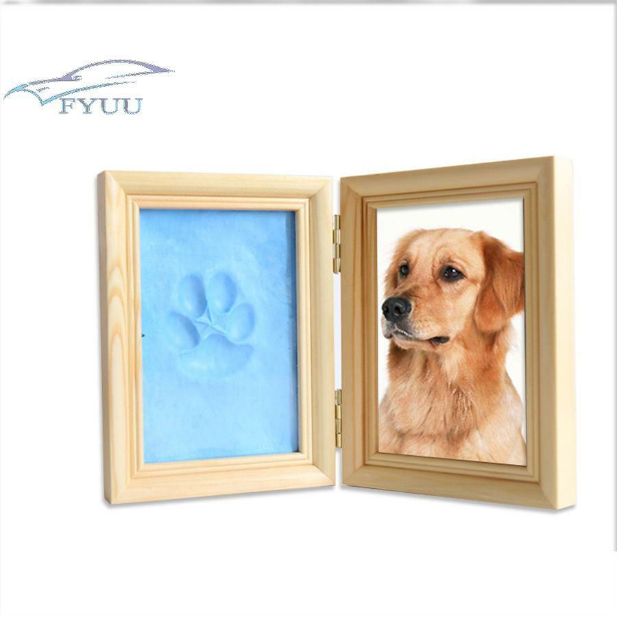 Personalised Dog Memorial Photo Frame Gift Engraved Pet paw print Universal NEW