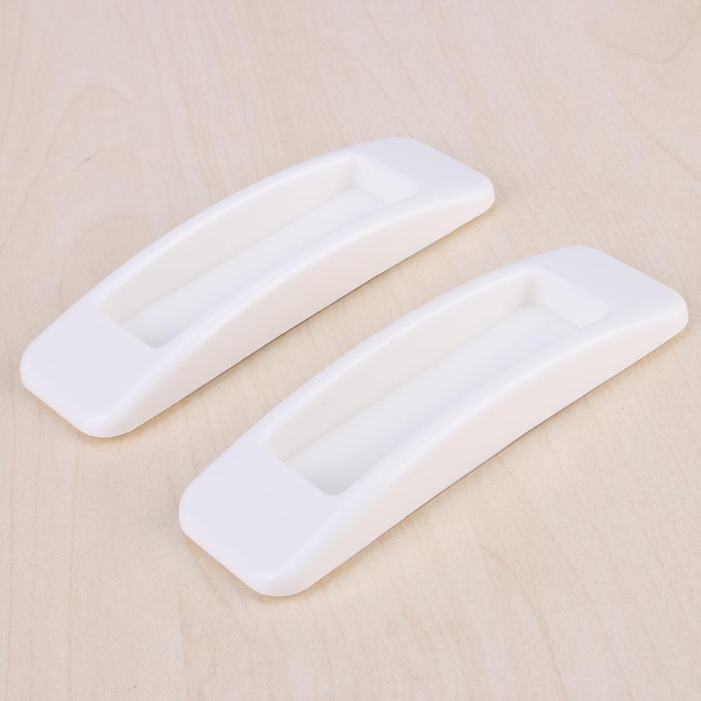 2pcs Self-adhesive Sliding Door Handles Interior Window Pull Knobs (White)