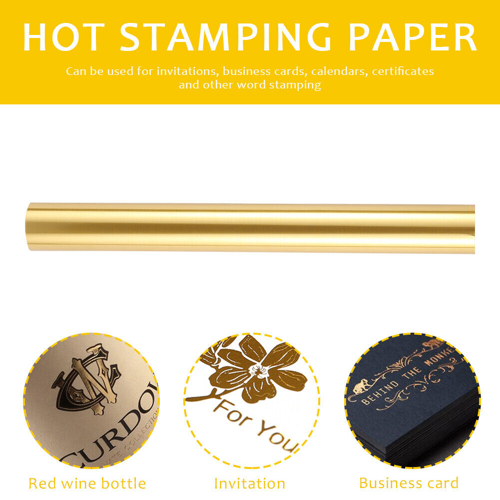 19.3cmx5m Heat Activated Foil Hot Stamping Foil Transfer Paper Roll (D)
