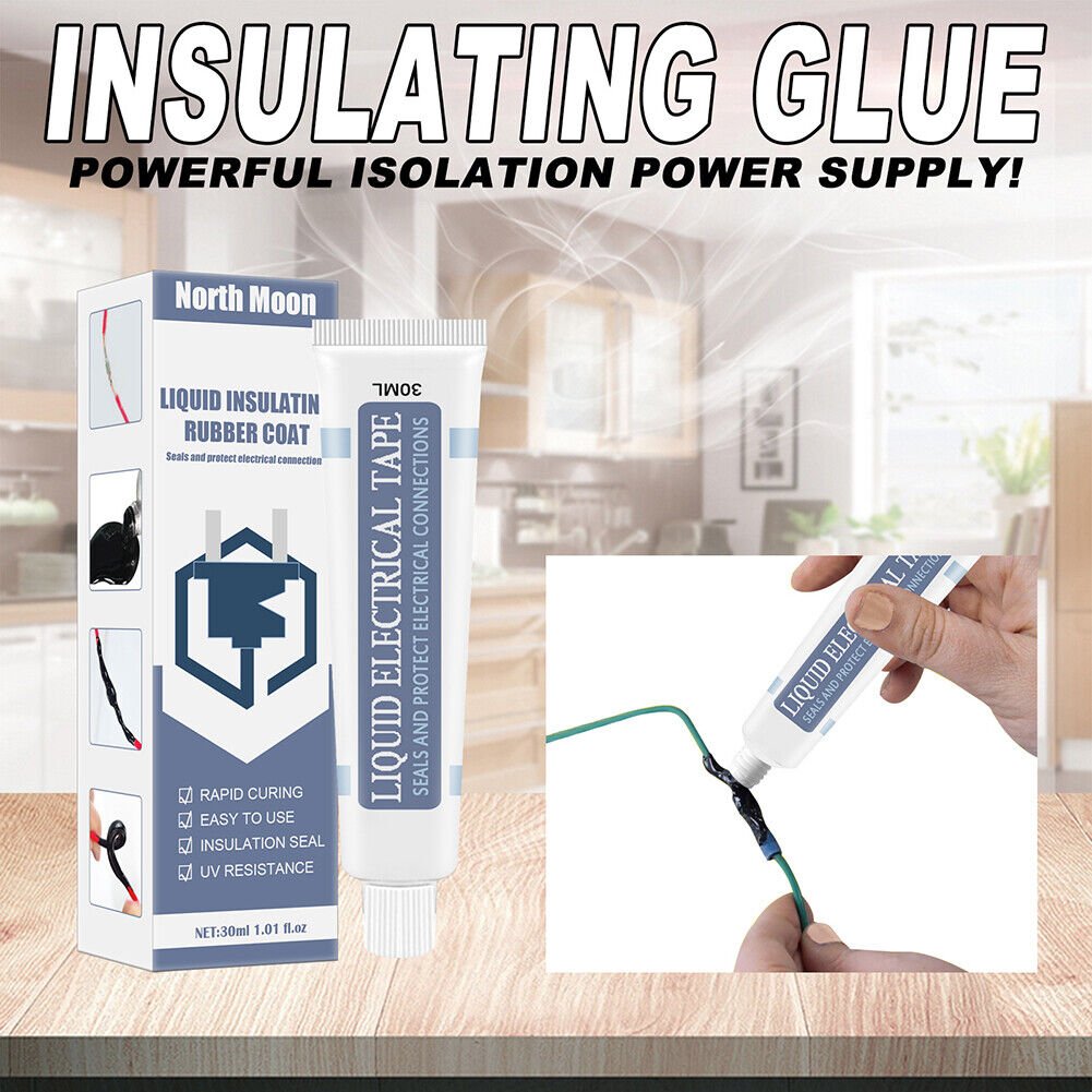 30ml Liquid Insulation Electrical Wire Cable Sealant Fast Dry Glue (Black)