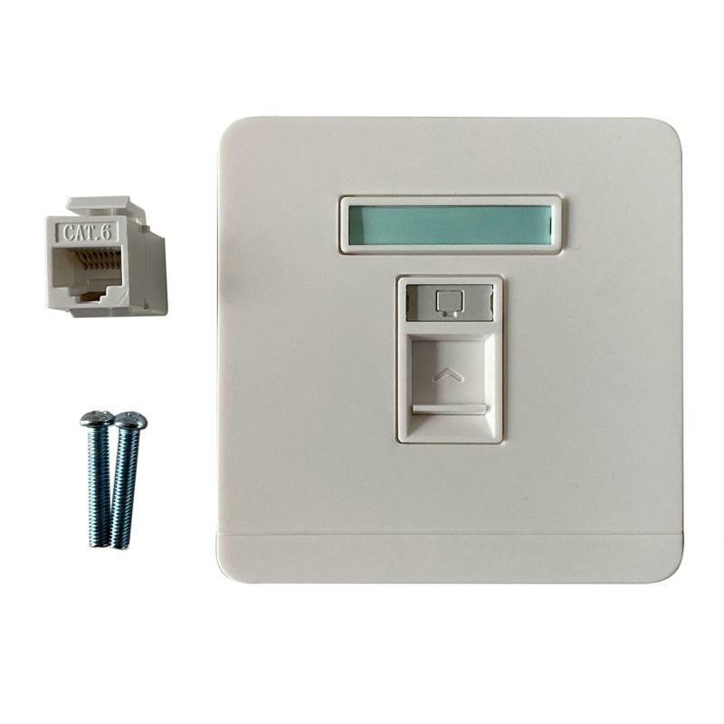Female To Female CAT6 RJ45 LAN Faceplate 86x86mm Internet Straight Plug Outlet