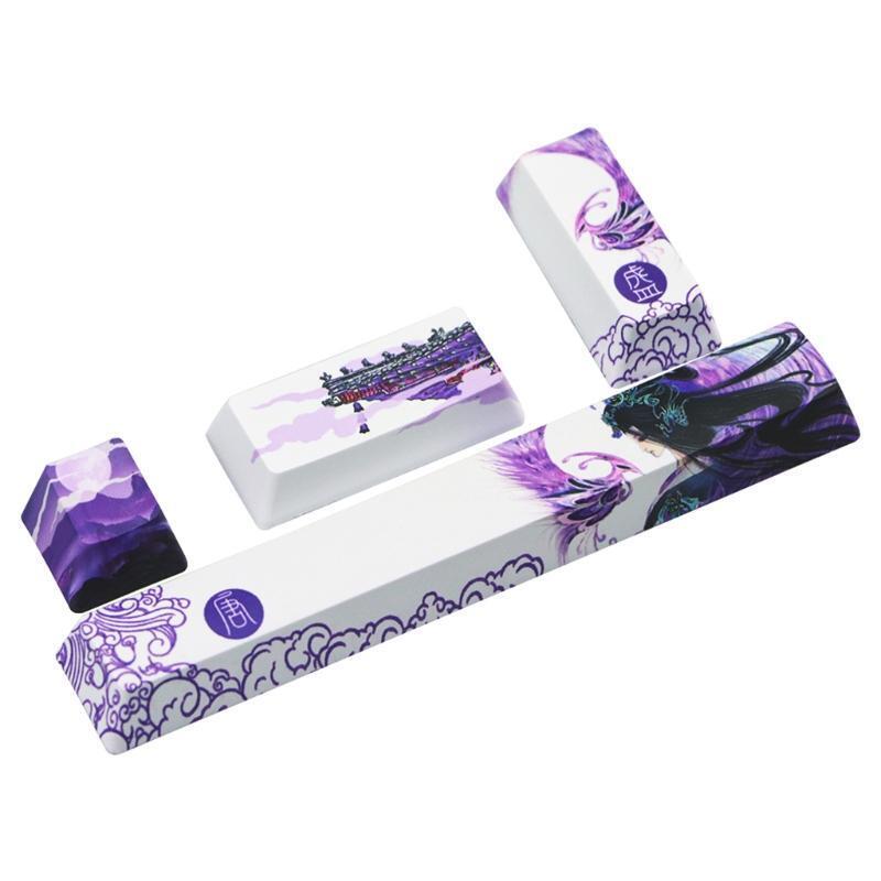 Five Sides Over Dye-subbed 6.25u Spacebar Keycaps Tang Dynasty Profile Standard