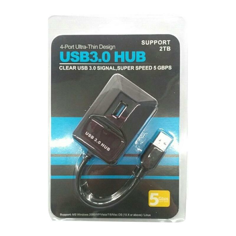 Multiple USB 3.0 2.0 4-Port Splitter for PC Laptop Notebook Receiver Computer