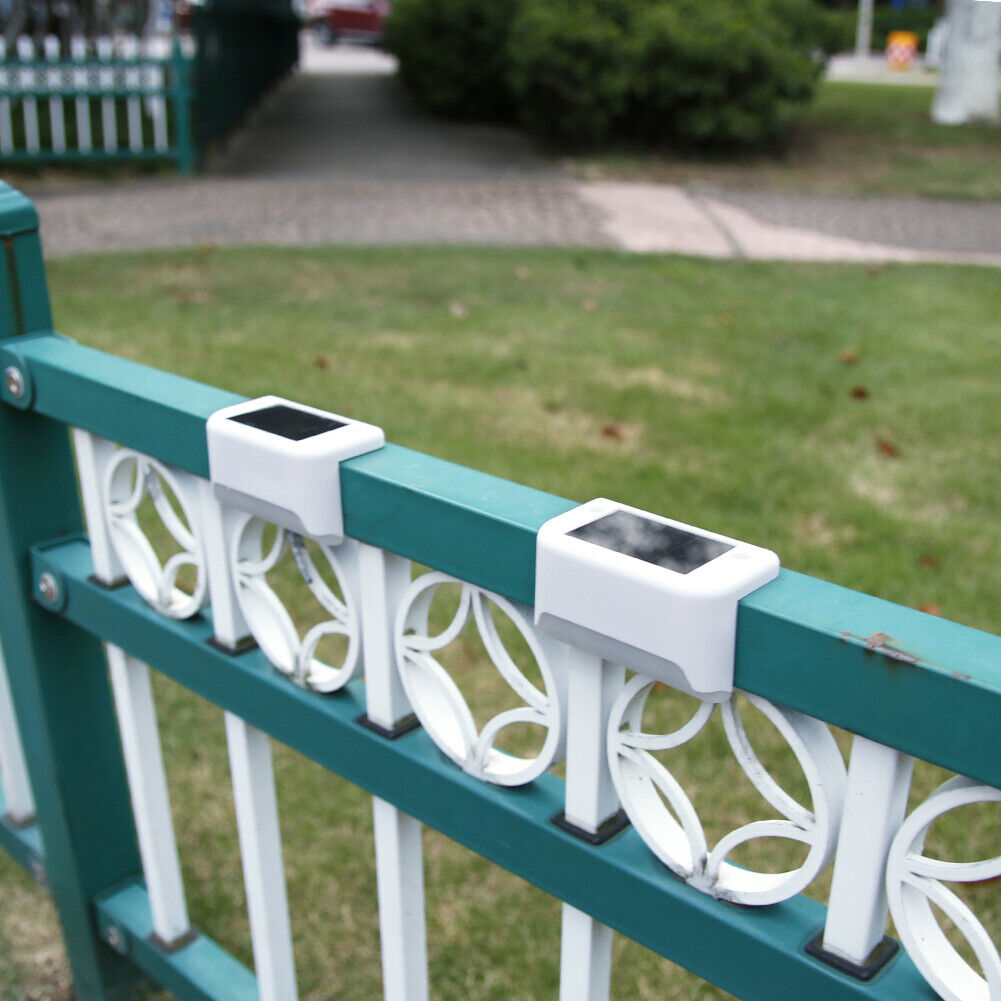 8pcs LED Solar Path Stair Fence Lamp Outdoor Waterproof Step Deck Light (D)